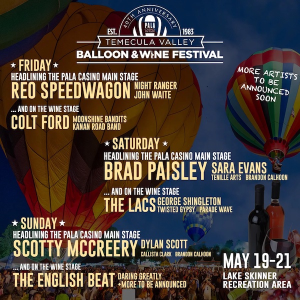 Balloon and Wine Festival: Reo Speedwagon, Night Ranger & Colt Ford [CANCELLED] at REO Speedwagon Concert